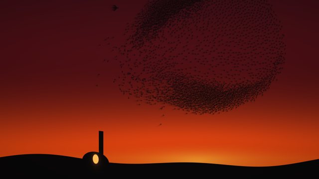 A still from Murmuration